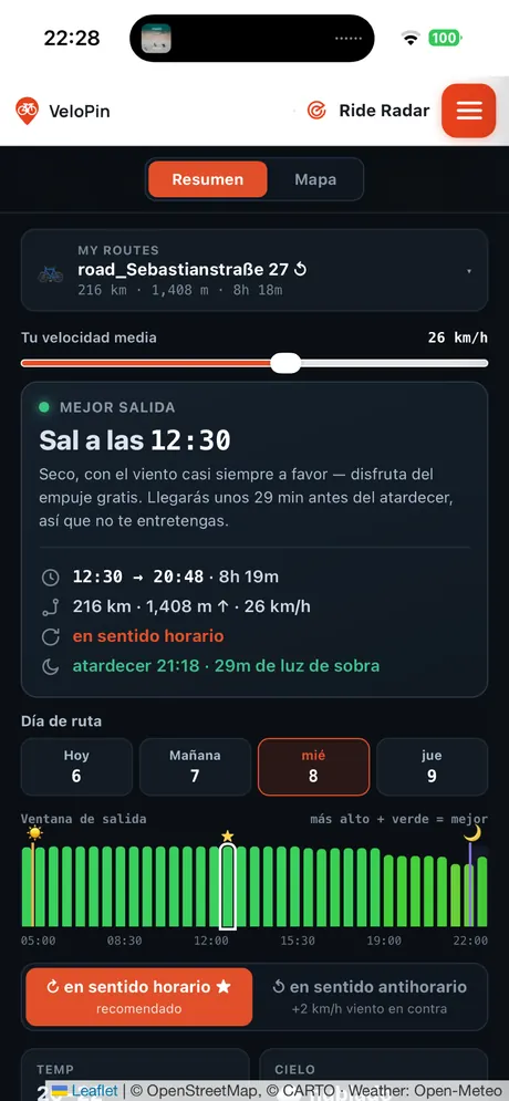 VeloPin iPhone app - Ride Radar