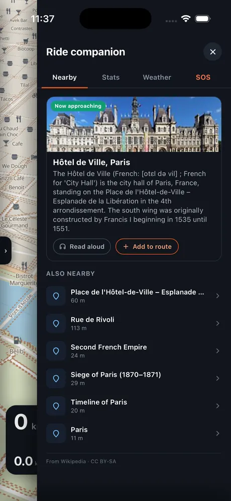 VeloPin iPhone app - Connaissez chaque arrêt
