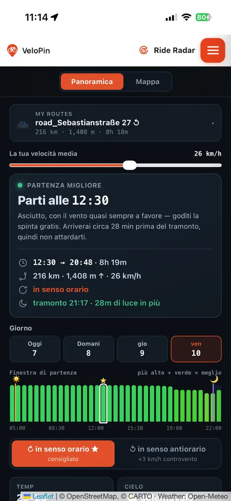 VeloPin iPhone app - Ride Radar